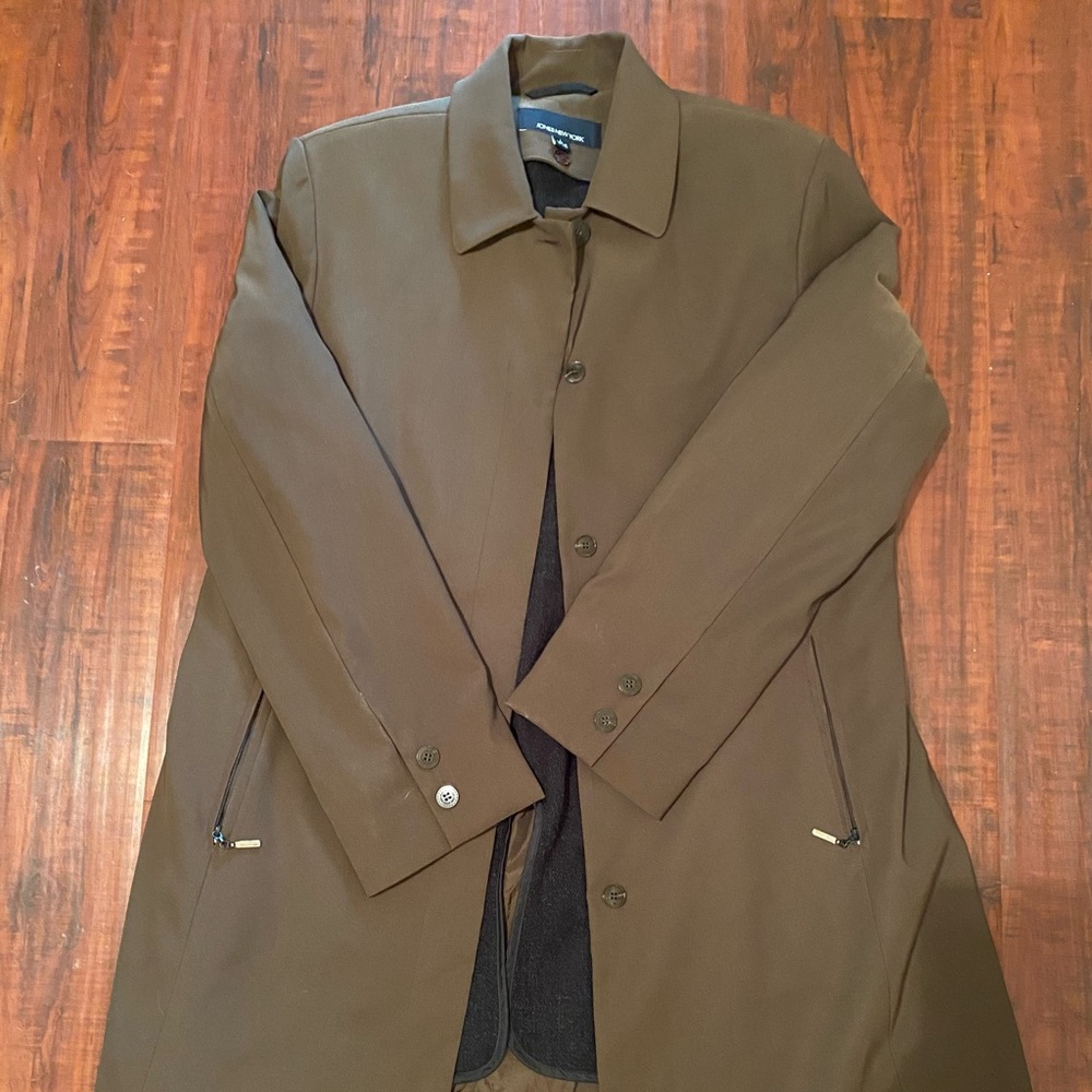 Women’s Large Jones New York Winter Trench Coat w/ Thermal Lining